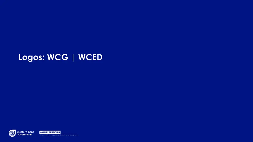 logos wcg wced