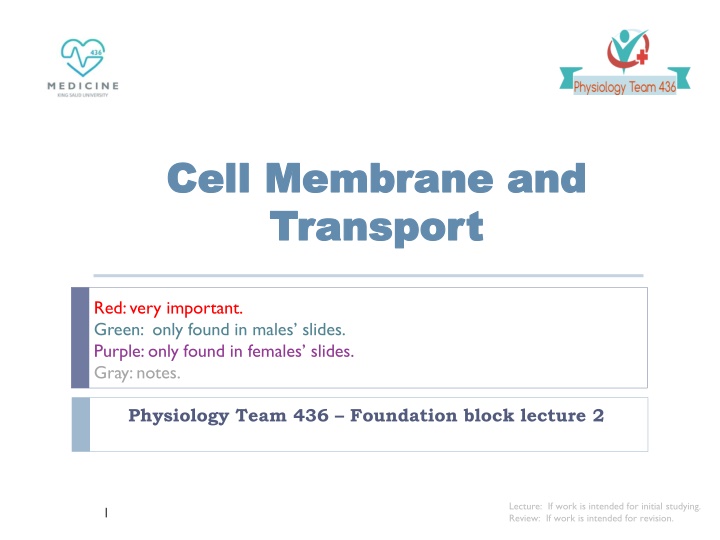 cell membrane and cell membrane and transport