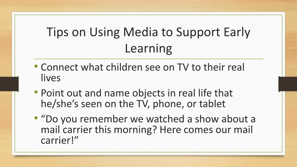 tips on using media to support early learning 1