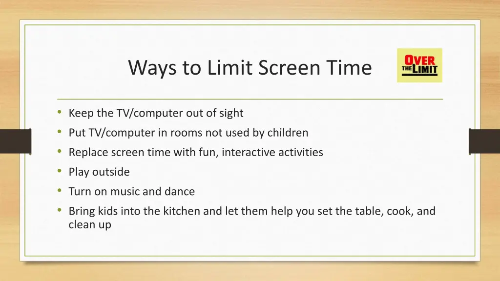 ways to limit screen time