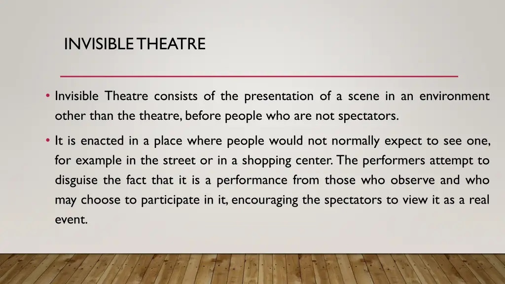 invisible theatre