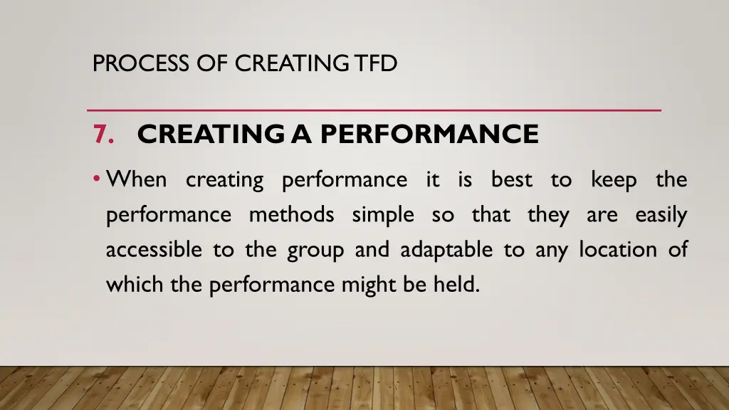 process of creating tfd 3