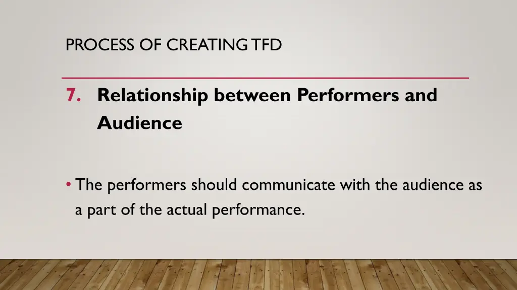 process of creating tfd 4