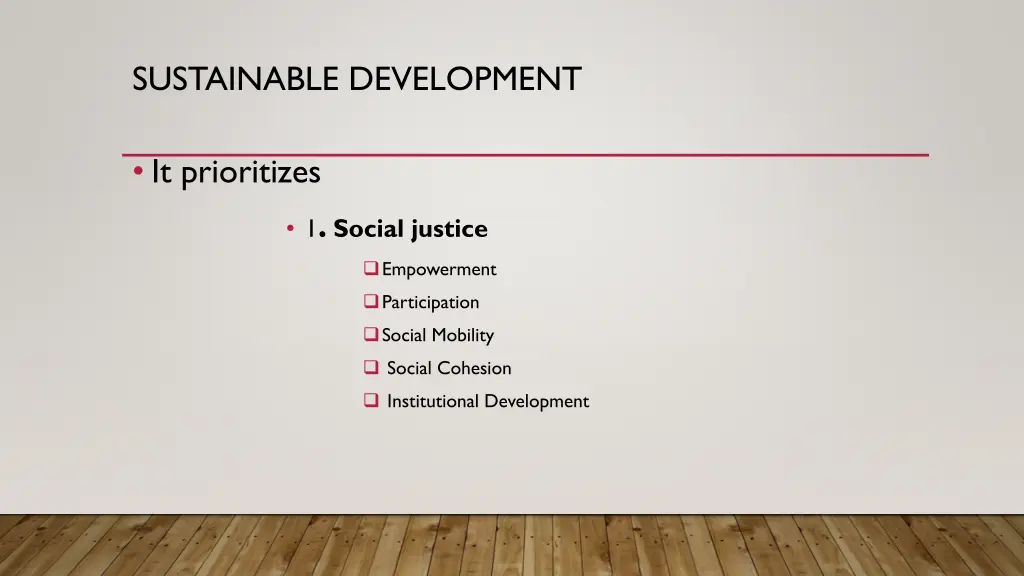 sustainable development