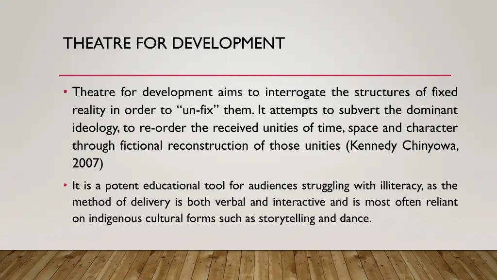 theatre for development