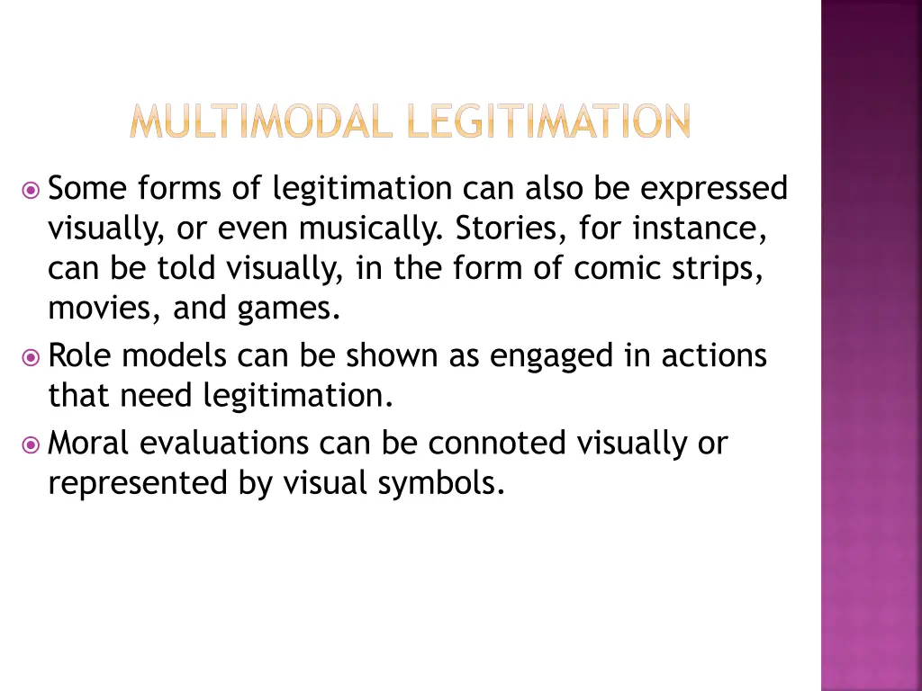 multimodal legitimation