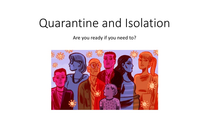 quarantine and isolation