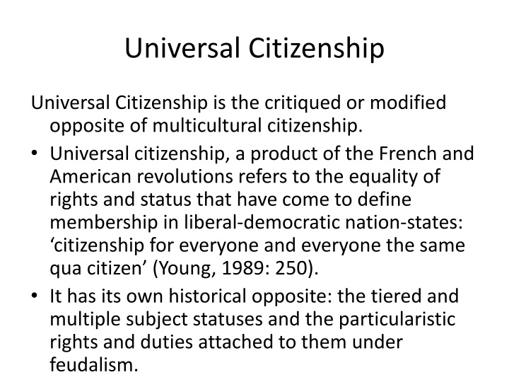 universal citizenship