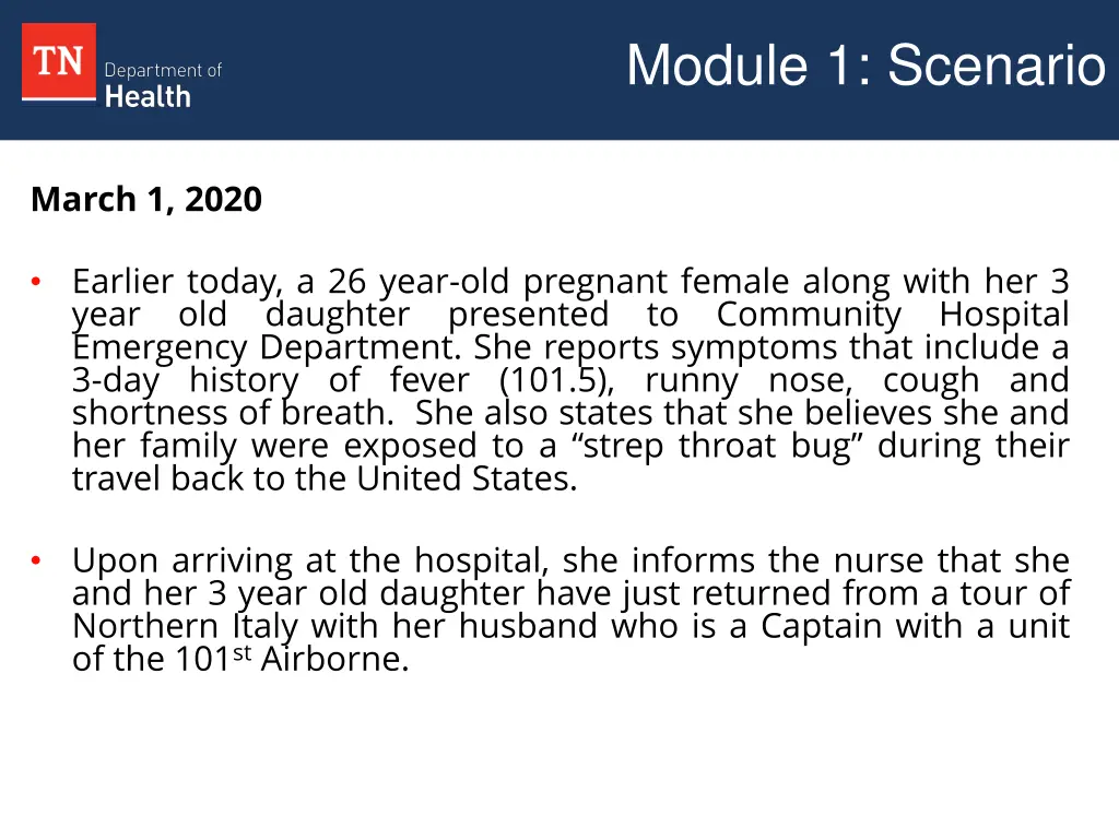 module 1 scenario