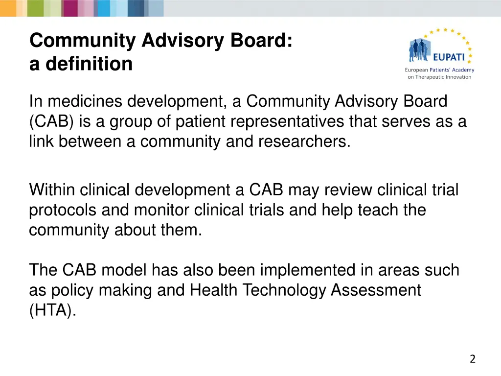 community advisory board a definition