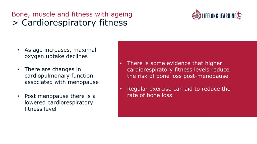 bone muscle and fitness with ageing