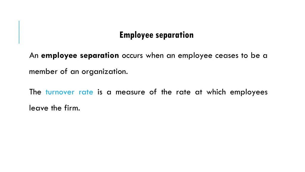 employee separation