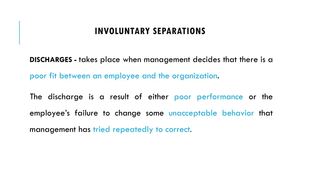 involuntary separations 1