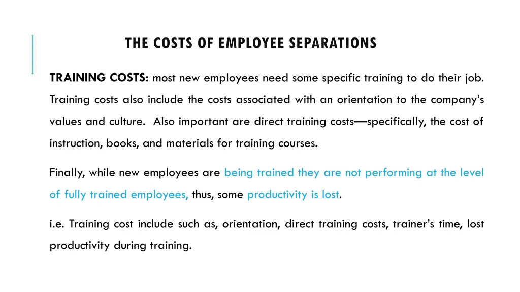 the costs of employee separations 2