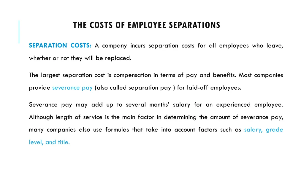 the costs of employee separations 3