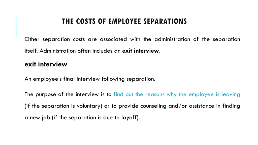 the costs of employee separations 4