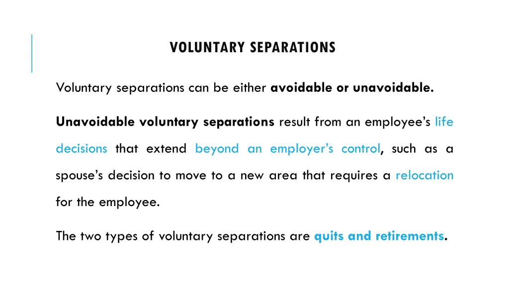 voluntary separations 1