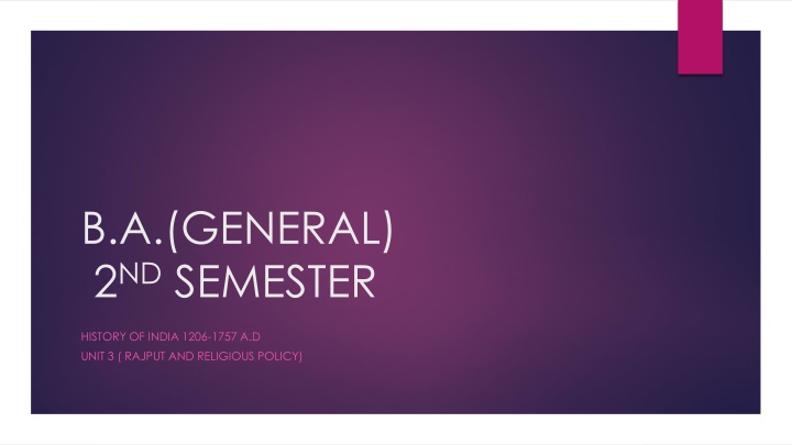 b a general 2 nd semester