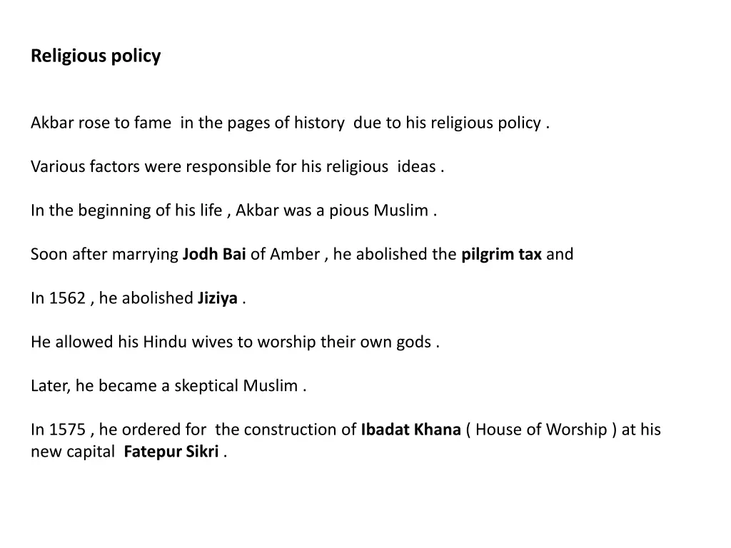 religious policy