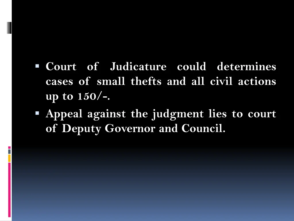 court of cases of small thefts and all civil