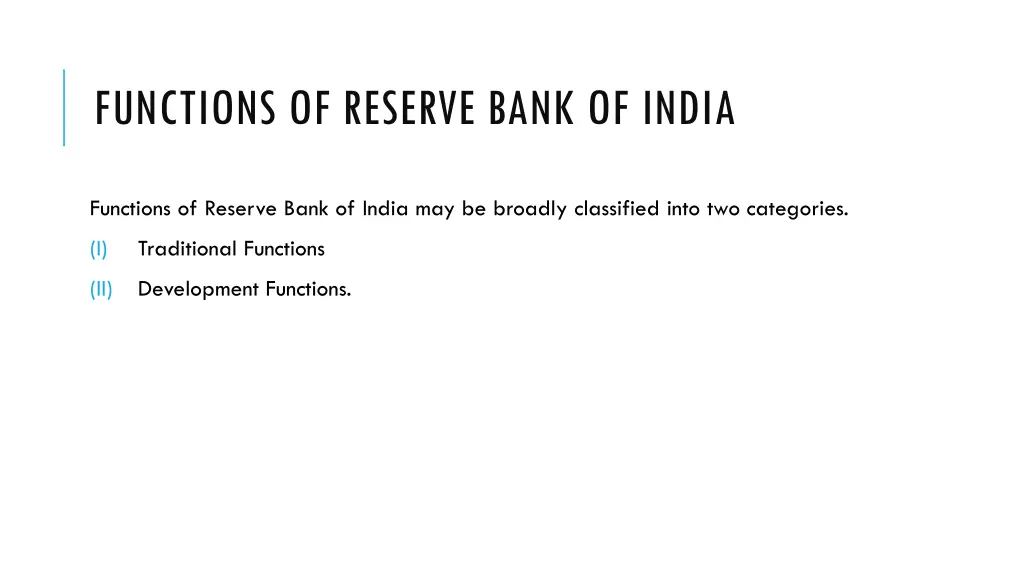 functions of reserve bank of india