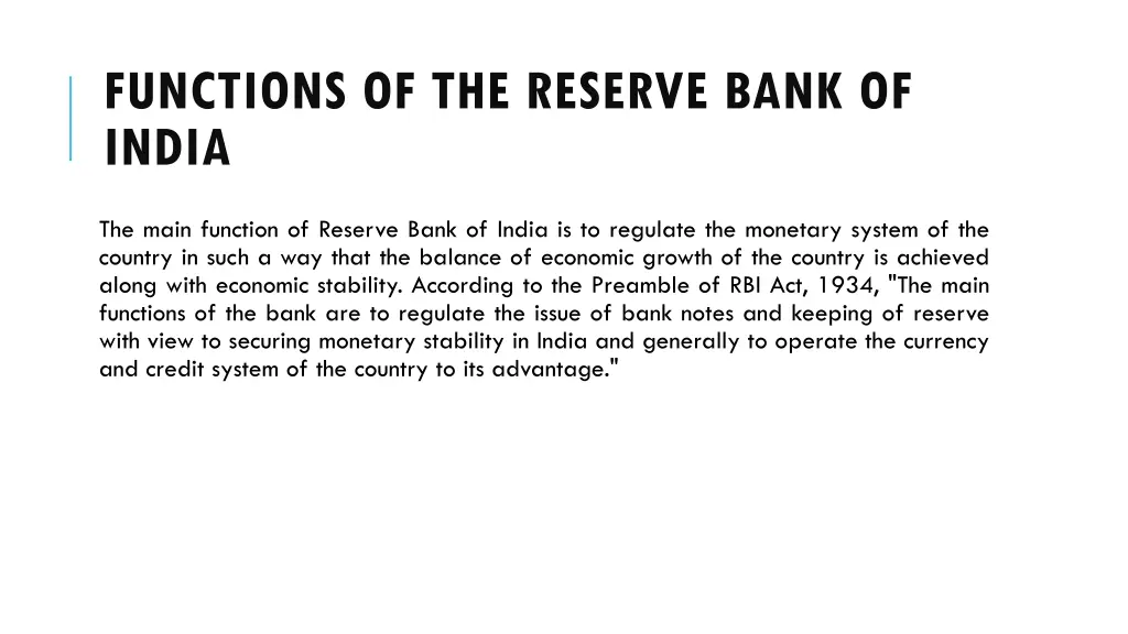 functions of the reserve bank of india 1