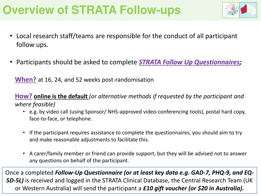 overview of strata follow ups