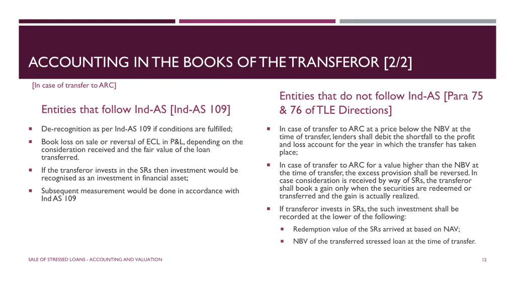 accounting in the books of the transferor 2 2