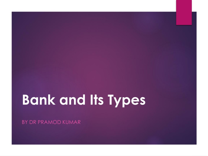 bank and its types