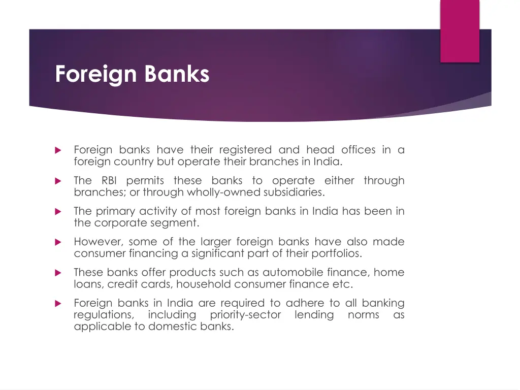 foreign banks