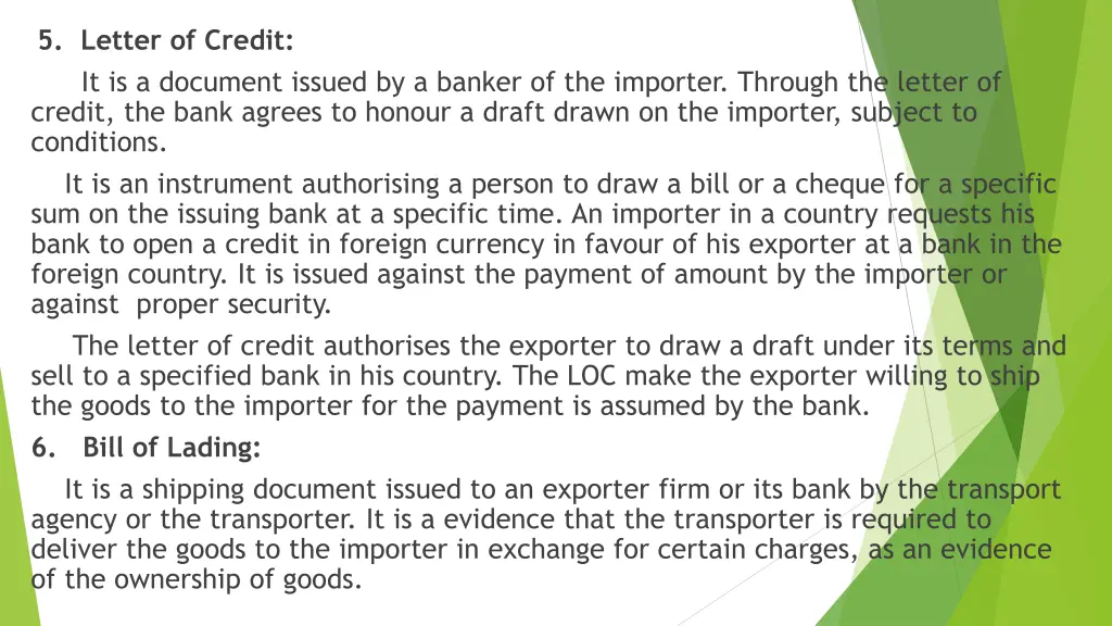 5 letter of credit it is a document issued