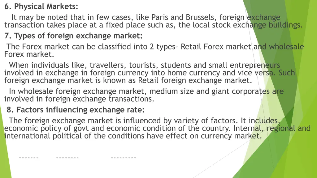 6 physical markets it may be noted that