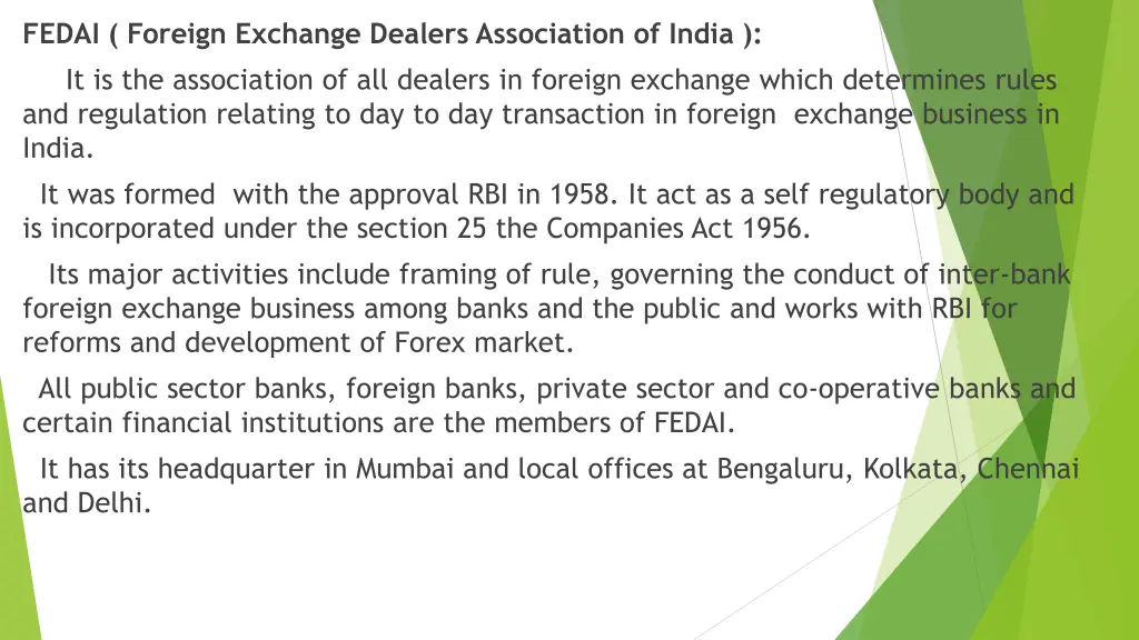 fedai foreign exchange dealers association