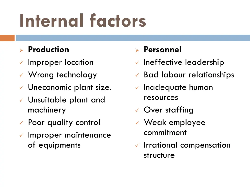 internal factors