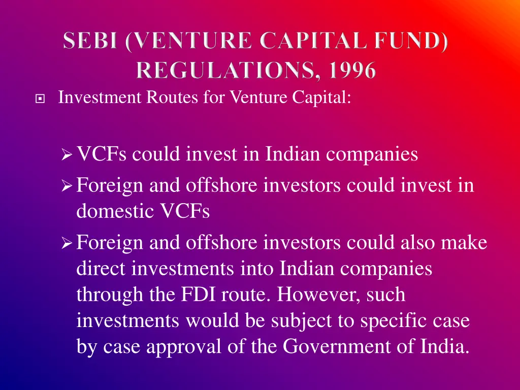 investment routes for venture capital