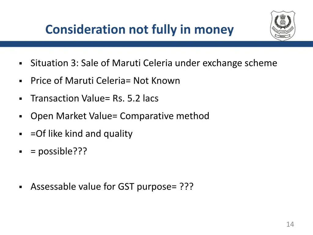 consideration not fully in money 2