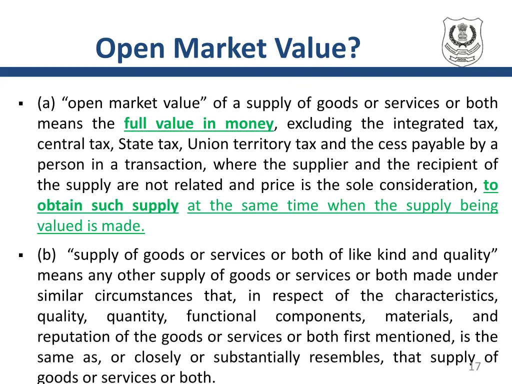 open market value