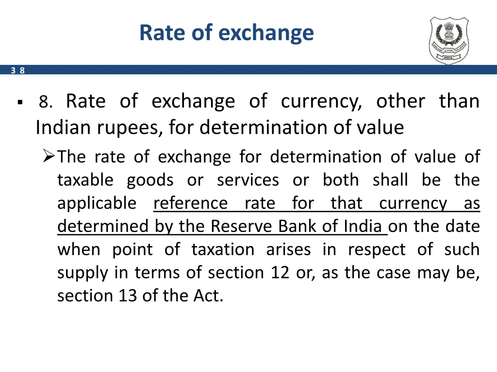 rate of exchange