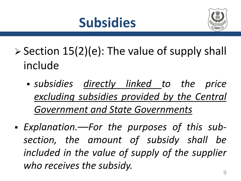 subsidies