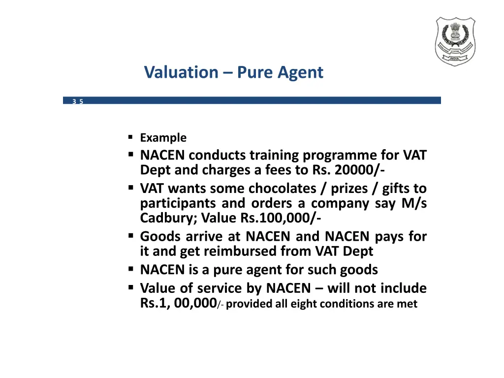 valuation pure agent