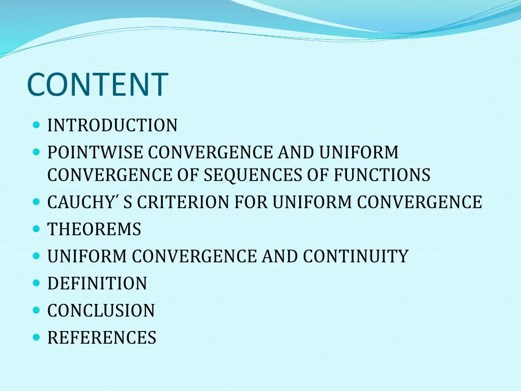 content introduction pointwise convergence