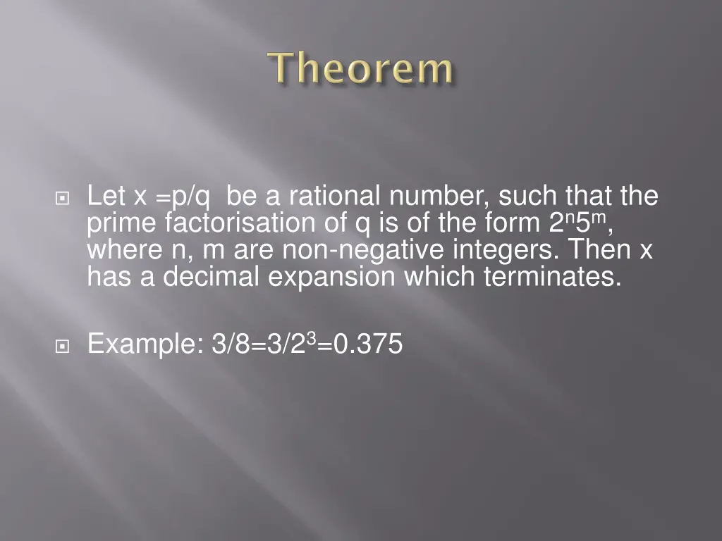 let x p q be a rational number such that