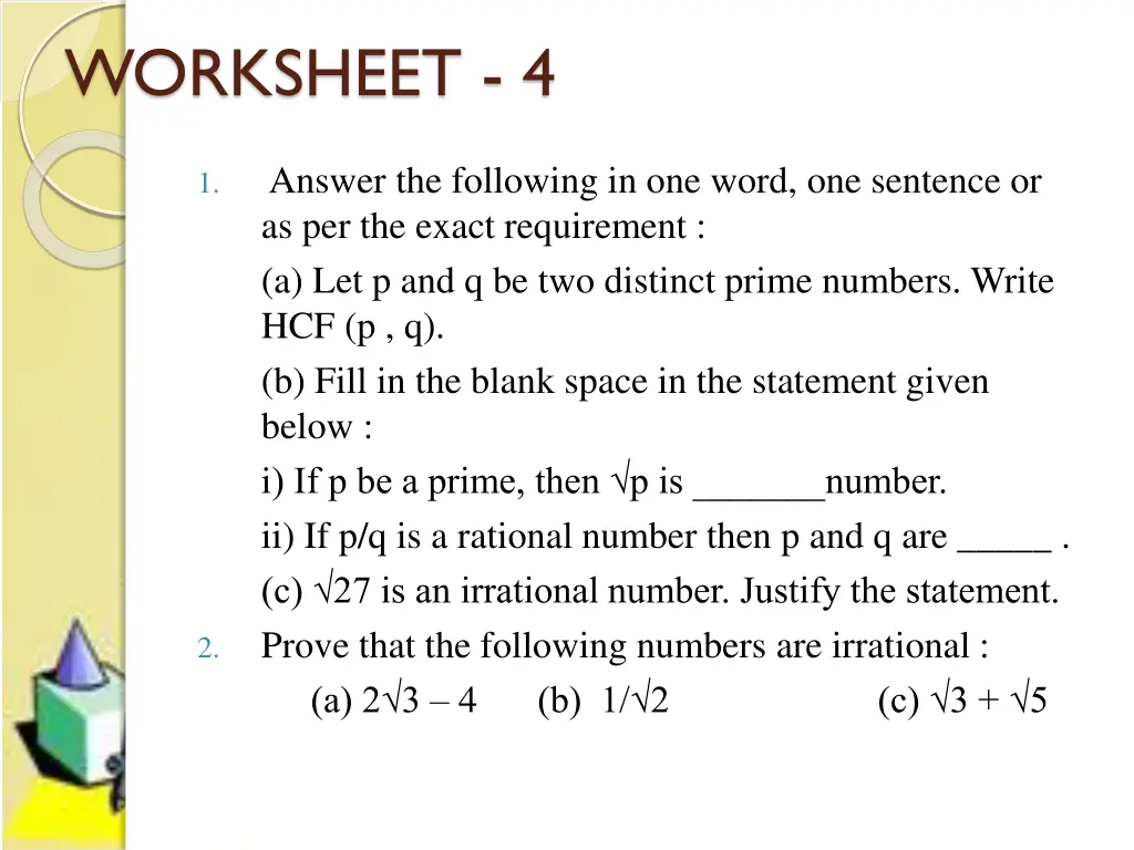 worksheet 4