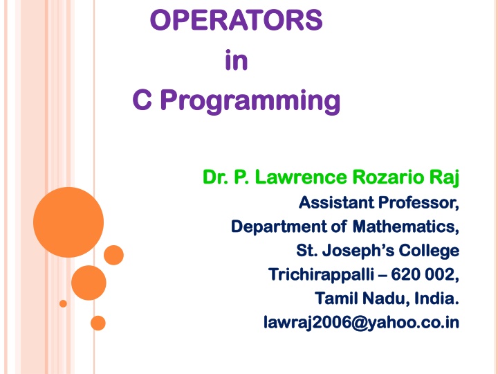 operators operators in in c programming