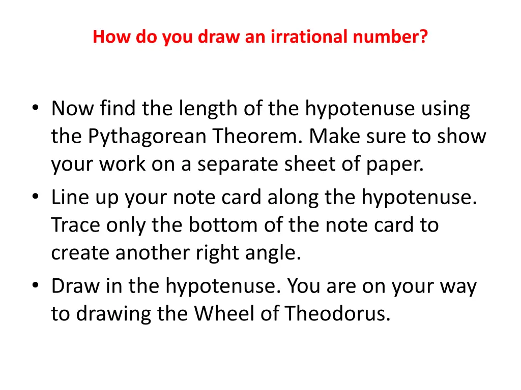 how do you draw an irrational number 2