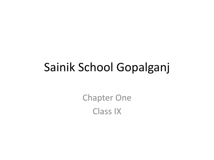 sainik school gopalganj