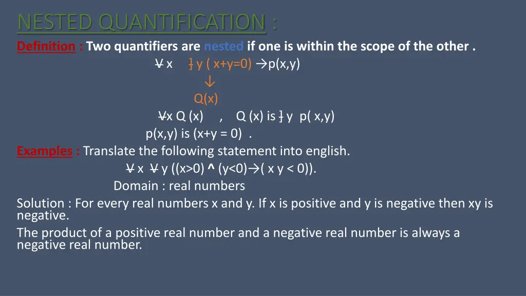 nested quantification definition two quantifiers