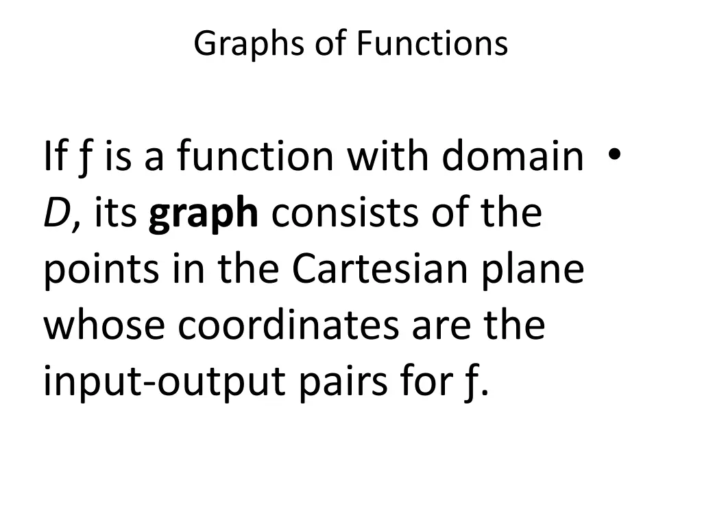 graphs of functions