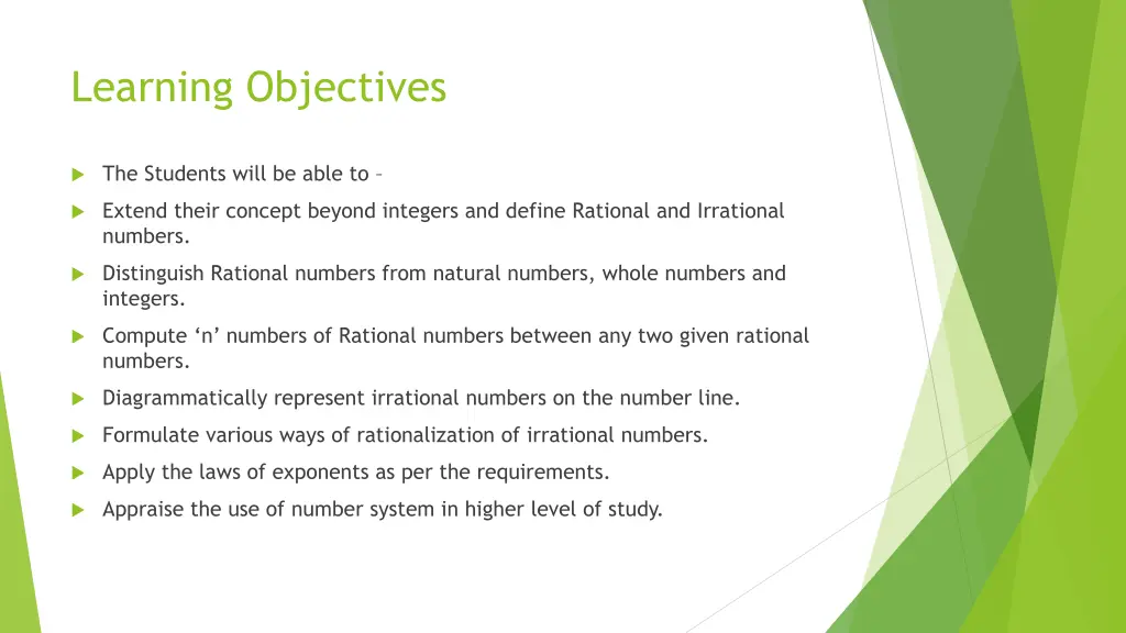 learning objectives