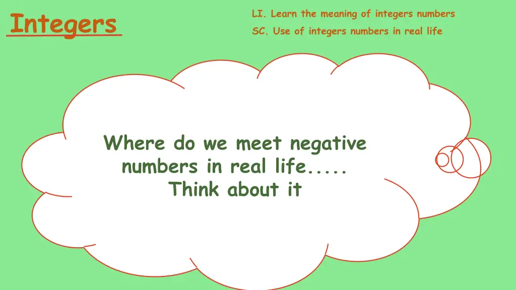 integers 1